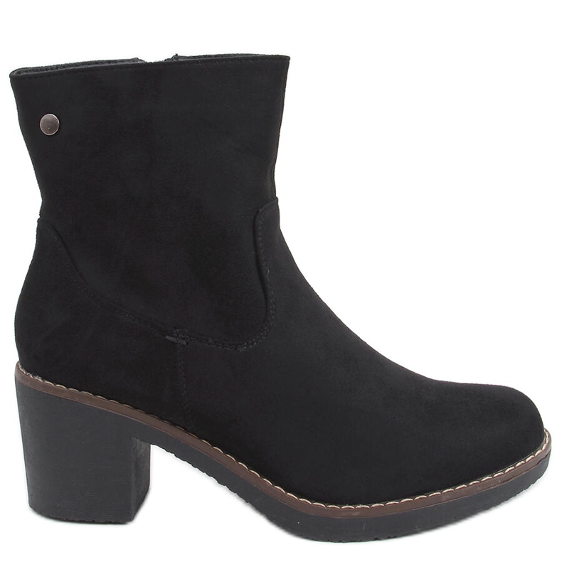 Botas de salto de borracha pretas Linzi preto