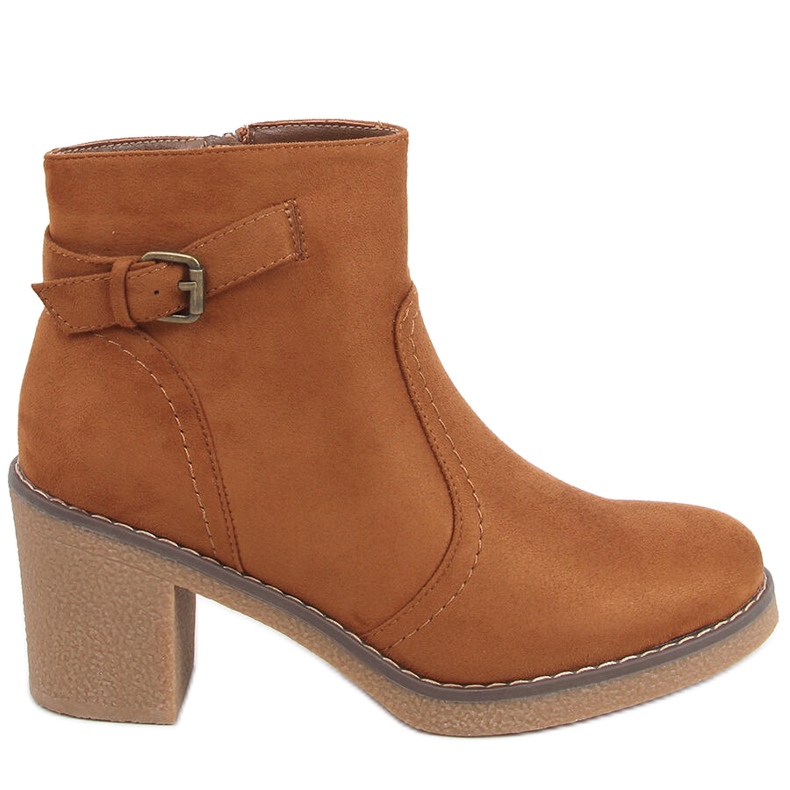 Botas com salto de borracha Retta Camel castanho