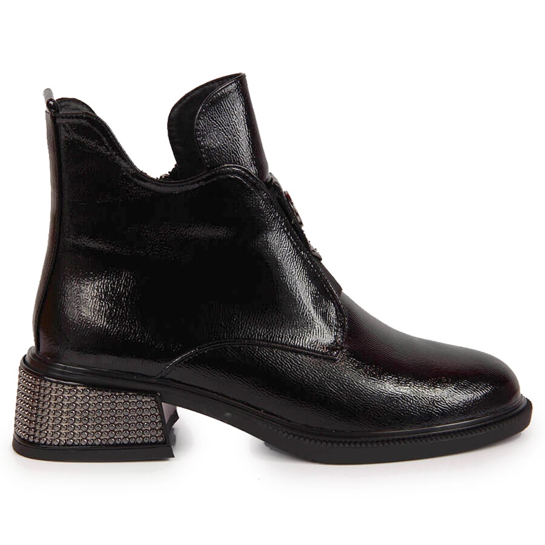 Botas femininas pretas Filippo em bloco decorativo preto