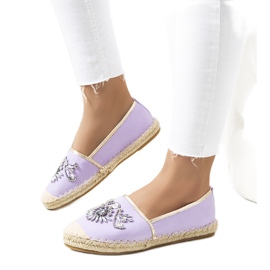 PA1 Alpargatas violeta com zircônias cúbicas. tolet PA1 Alpargatas violeta com zircônias cúbicas. tolet