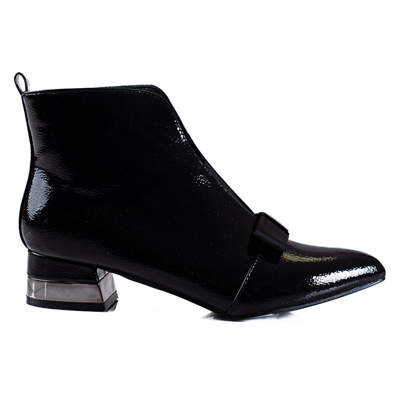 T.Sokolski Botas femininas elegantes Sokolski lacadas pretas preto