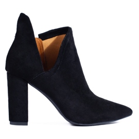 Botas de mulher Shelovet pretas com corte preto
