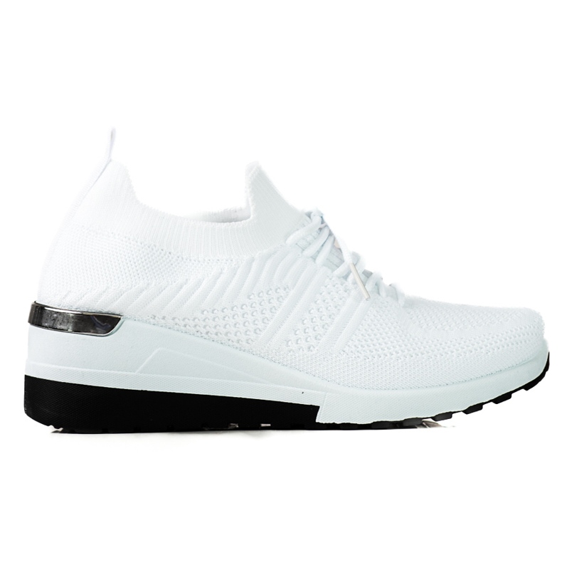 SHELOVET Tênis branco feminino em uma cunha