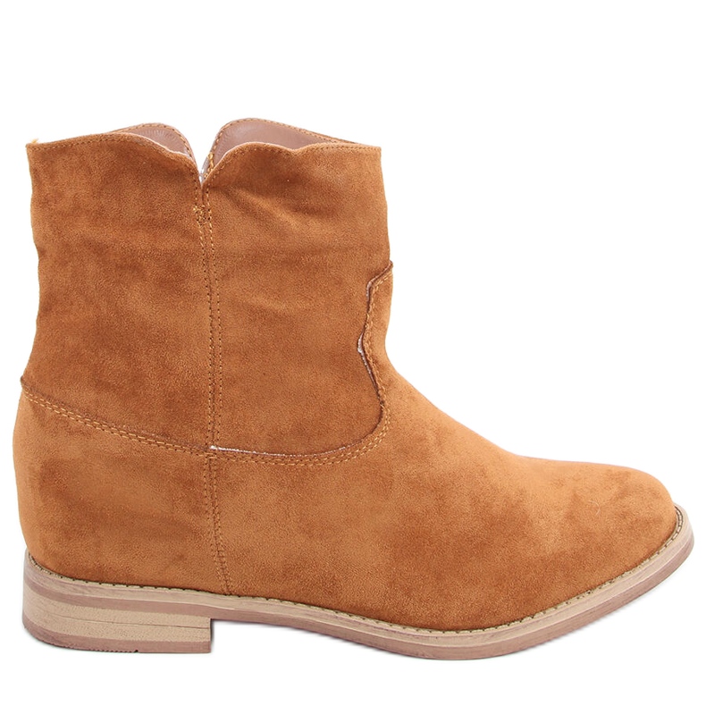 Botas em salto oculto de Deer Camel castanho Botas em salto oculto de Deer Camel castanho