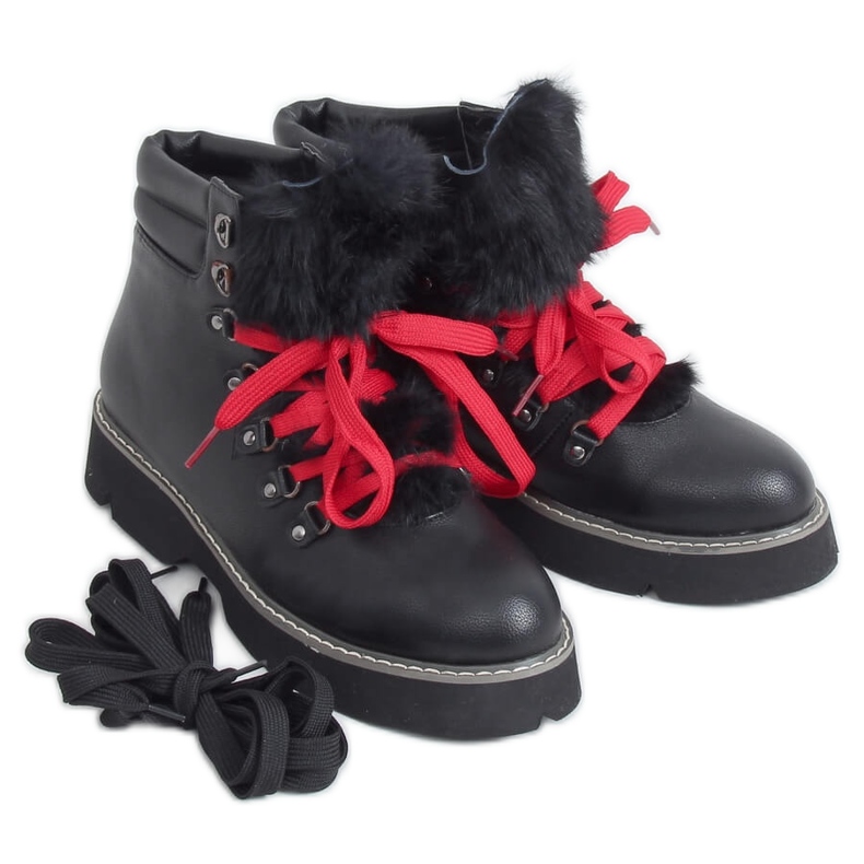 Botas pretas Tatiana Black trappers preto