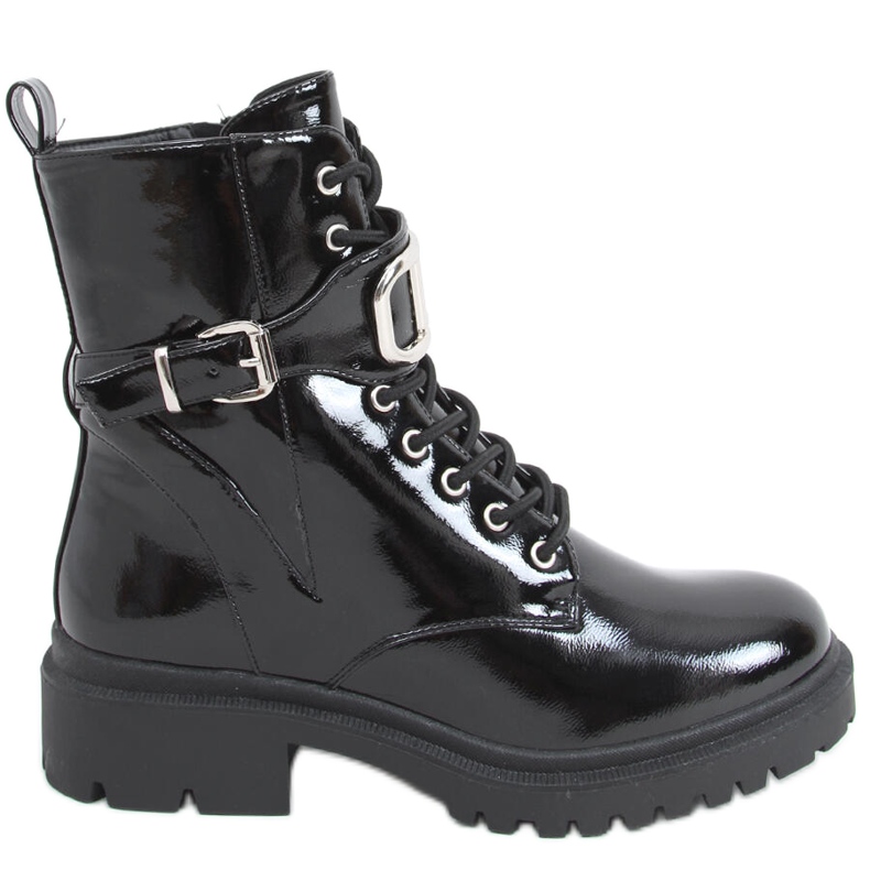 Botas lacadas Mila PATENT (PRETO)