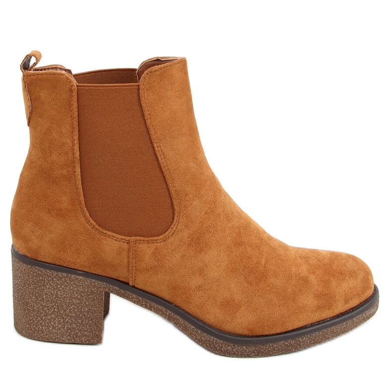 Botas Chelsea de salto baixo Samara Camel castanho