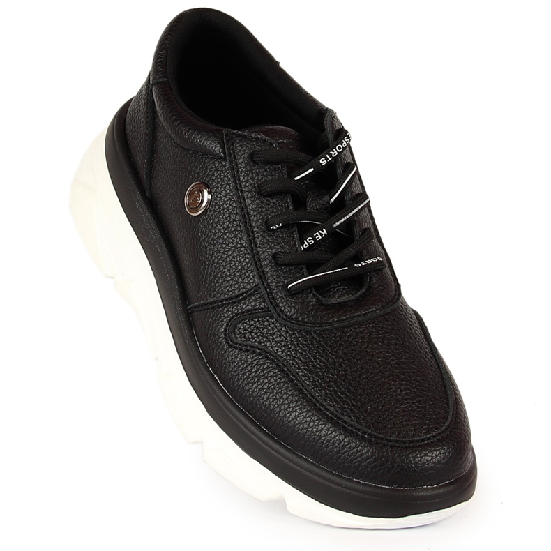 Calçados esportivos femininos na plataforma preta Vinceza preto