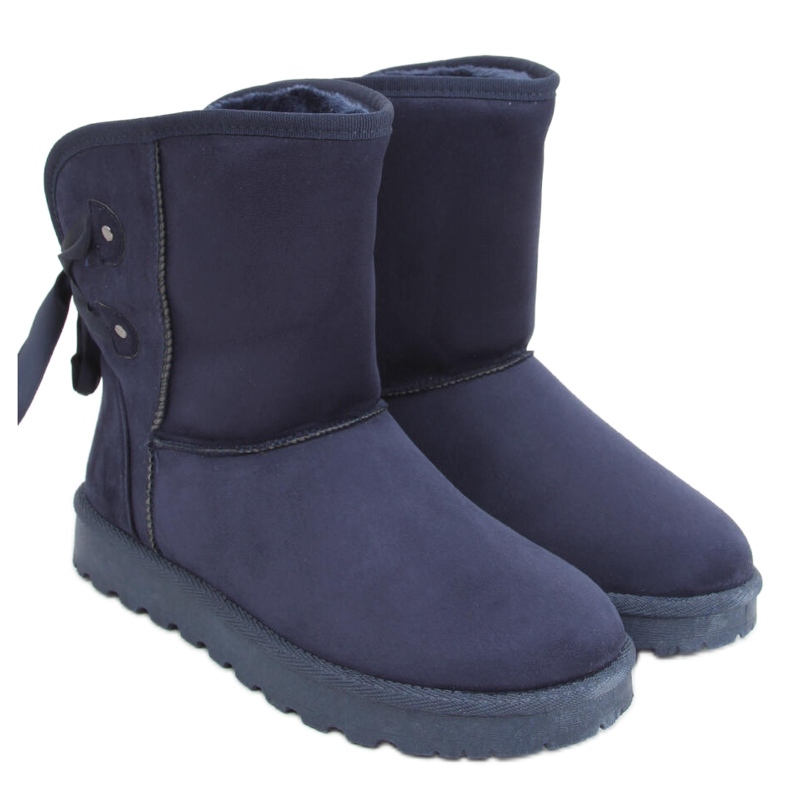 Botas de neve Emusy com laços Stella Blue azul marinho