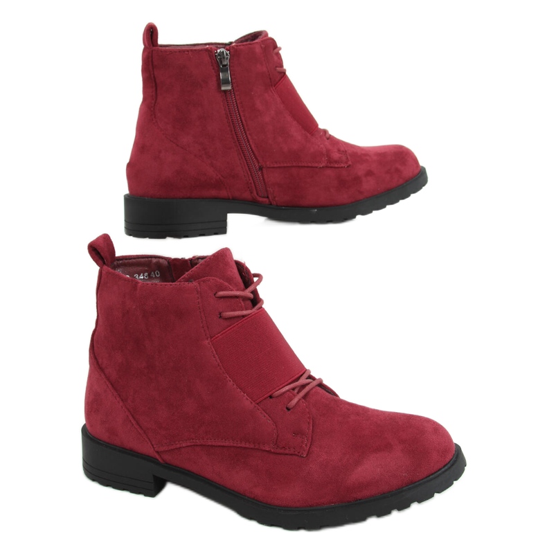 Botas de amarrar Anja Red vermelho