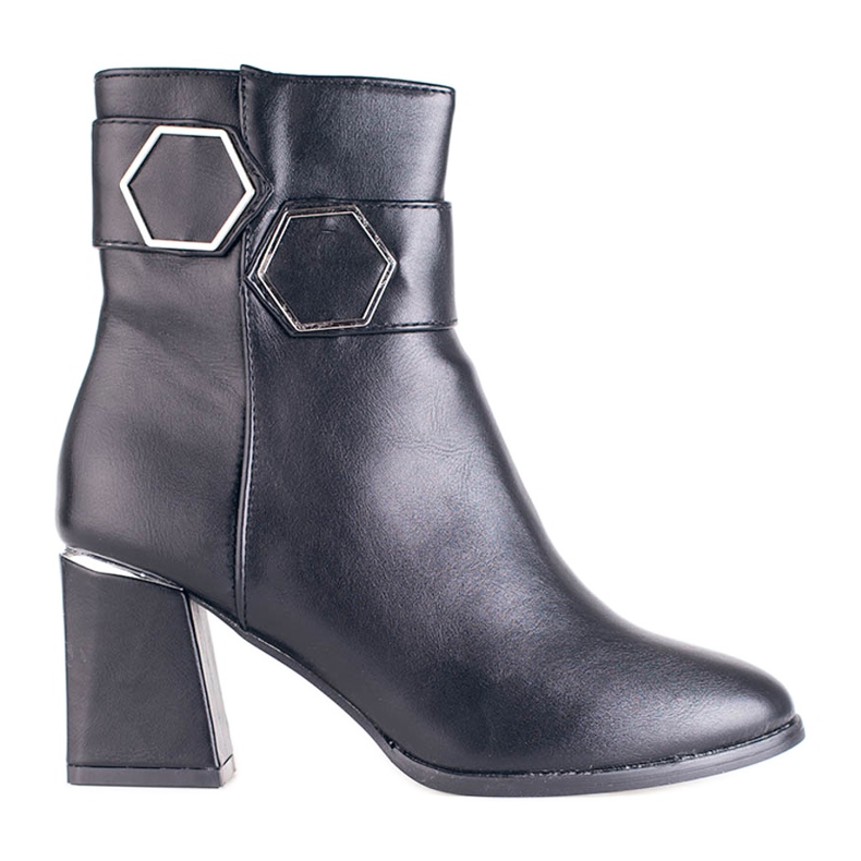 T.Sokolski Botas femininas Sokolski pretas em um poste largo preto