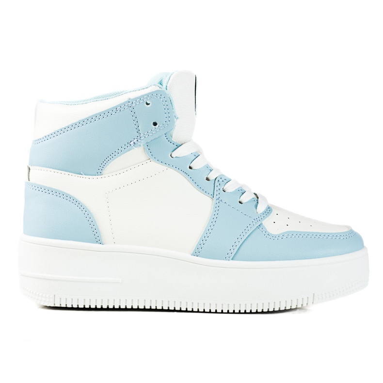 Tênis feminino High Shelovet branco e azul