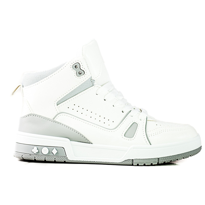 Tênis cano alto Shelovet cinza e branco