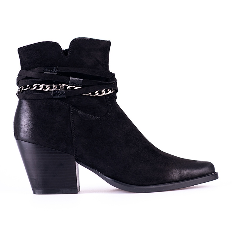 Botas de cowboy pretas Shelovet para mulher preto