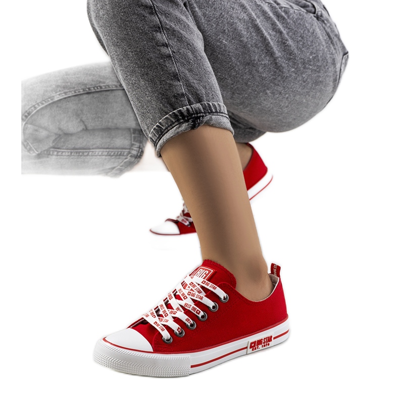 Tênis clássico vermelho Big Star KK274104