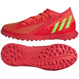Tênis Adidas Predator Edge.3 Tf Jr GV8503 vermelho laranjas e tintos