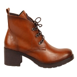 Botas de mulher castanhas com atacadores Potocki marrom