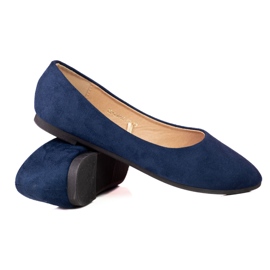 W. Potocki Bailarinas Potocki femininas azul marinho confeccionadas em camurça ecológica