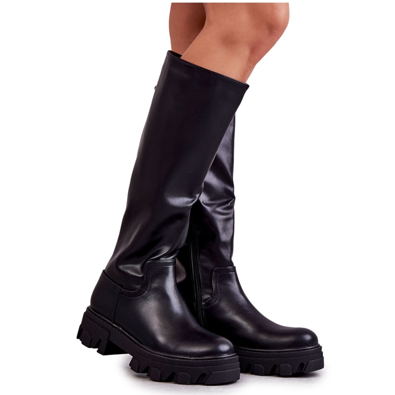 Botas Femininas Clássicas Operárias Pretas Clarisa preto