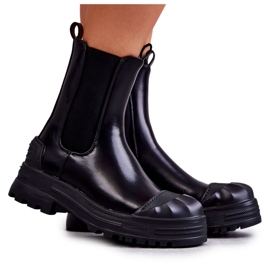 PG1 Botas Bassti pretas clássicas de trabalho alto preto