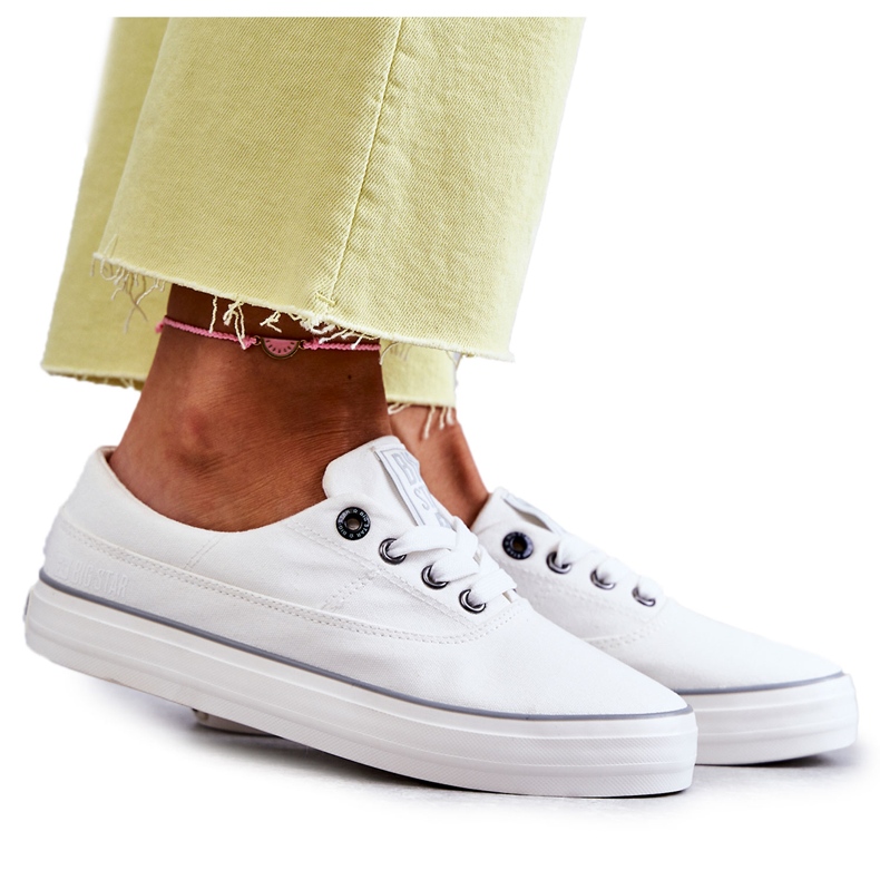 Tênis de pano feminino Big Star KK274017 Branco