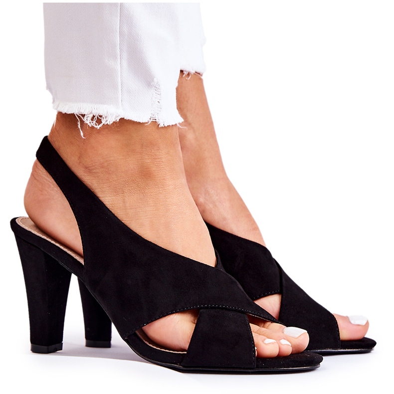 S.Barski Sandálias de camurça preta Therala da moda preto