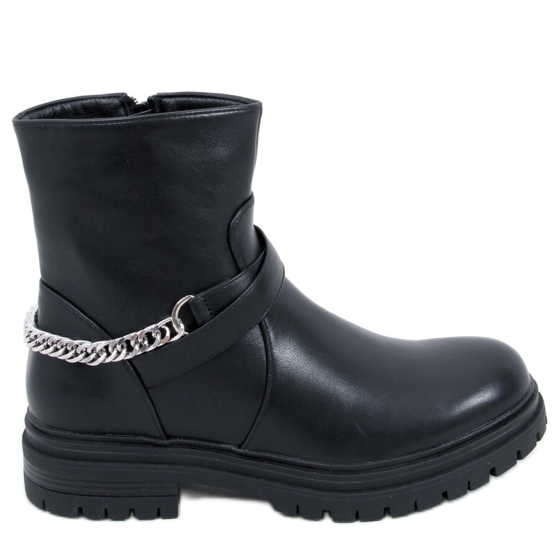 PA1 Bota Cindy Black com corrente preto