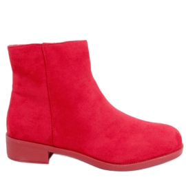PA1 Bota Chelsea feminina de camurça Verbe Red vermelho