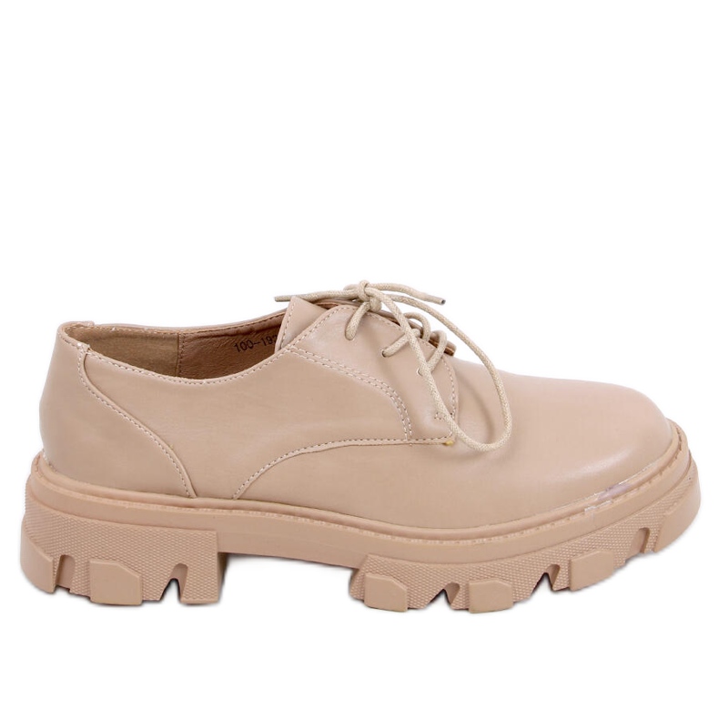 PA1 Mocassim com renda Tekla Khaki bege cáqui