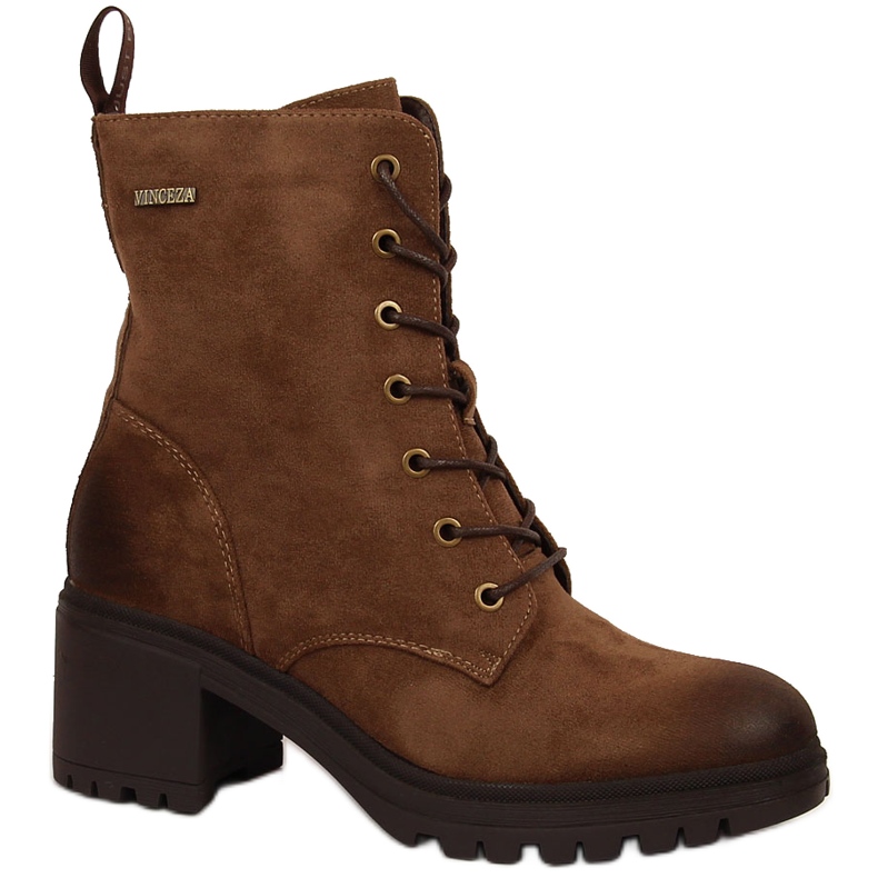 Botas de camurça marrom Vinceza no poste castanho