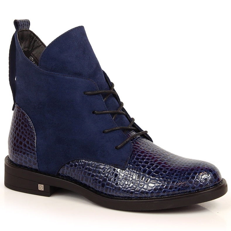Botas de mulher, crocodilo isolado azul marinho Potocki Botas de mulher, crocodilo isolado azul marinho Potocki