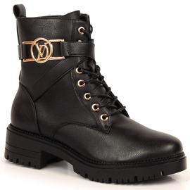 Vinceza Botas quentes de mulher Potocki pretas preto