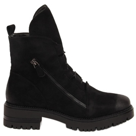 Botas pretas de mulher com fecho, Potocki preto