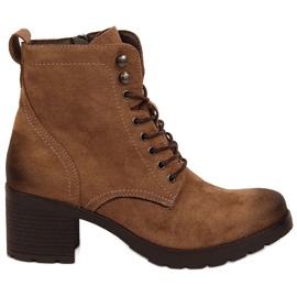 Botas quentes de mulher em camurça castanha Potocki marrom