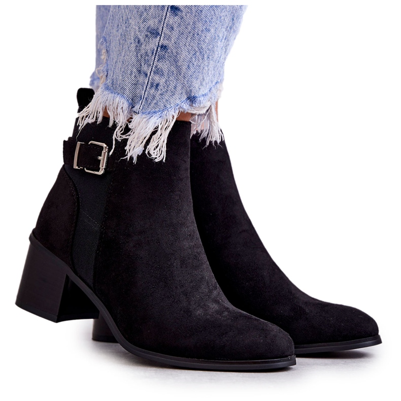 PS1 Botas pretas de camurça em um poste preto Vannes PS1 Botas pretas de camurça em um poste preto Vannes