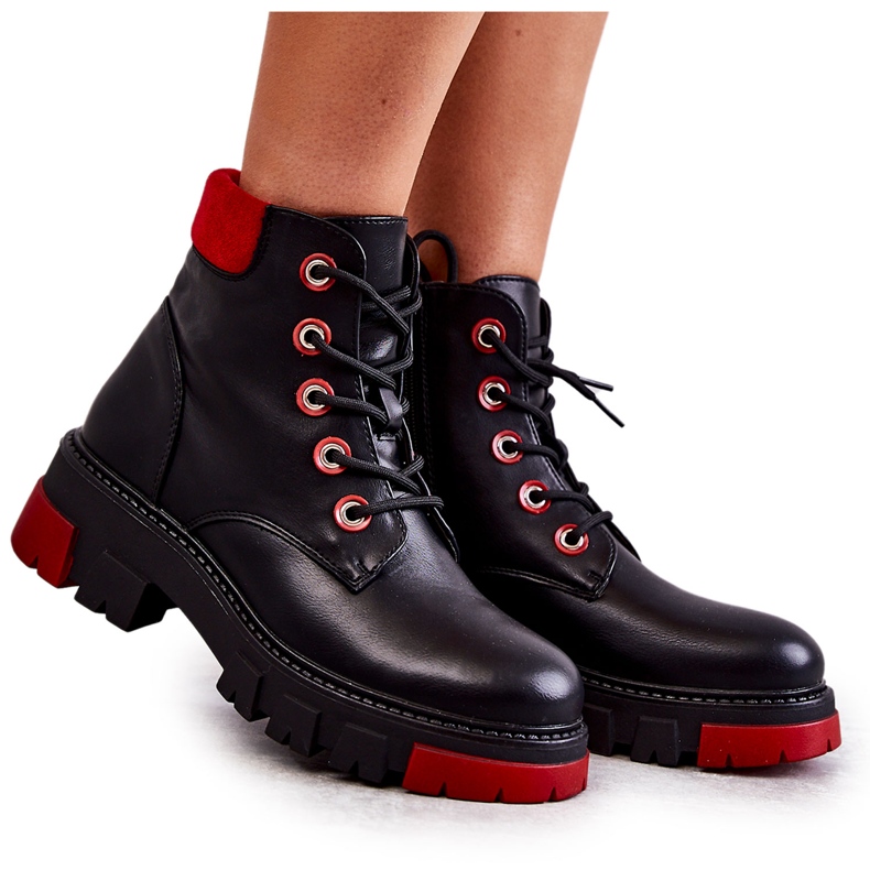 PG1 Trabalhadores de botas de couro em zíper preto Messa