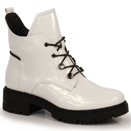Botas lacadas quentes Potocki W WOL89B branco