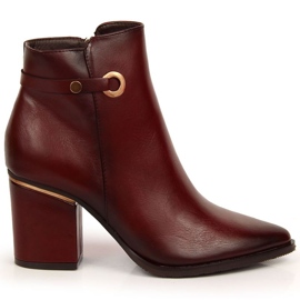 Botas no poste isolado Potocki W WOL96B Borgonha clarete