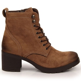 Bota quente de camurça Potocki W WOL90B marrom castanho