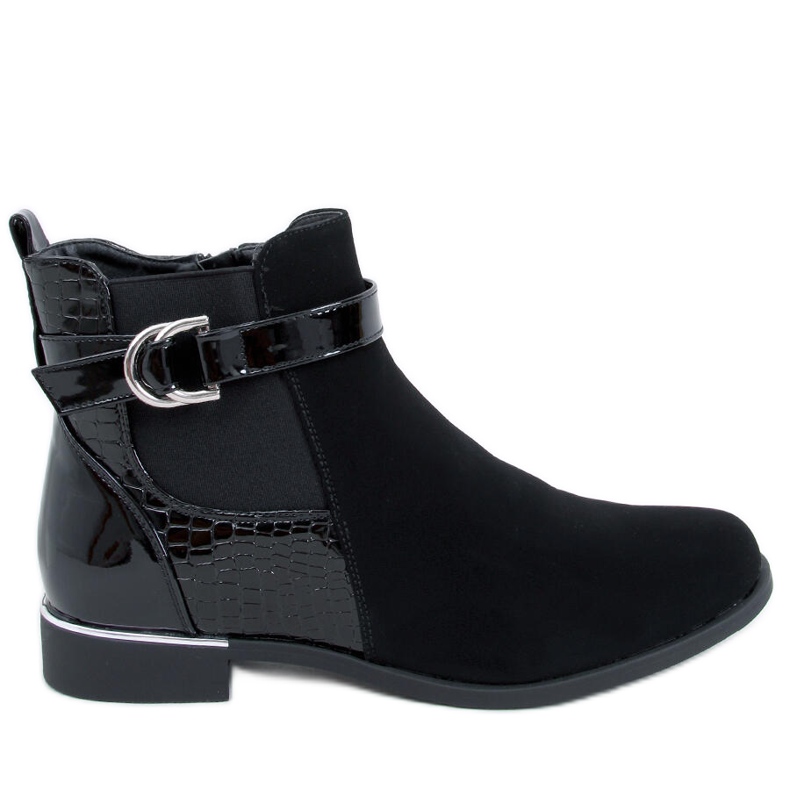 BM Bota Chelsea feminina Francine Black preto