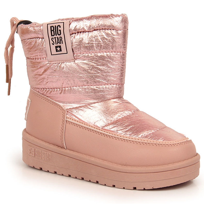 Botas de neve metalizadas rosa de menina Big Star KK374219