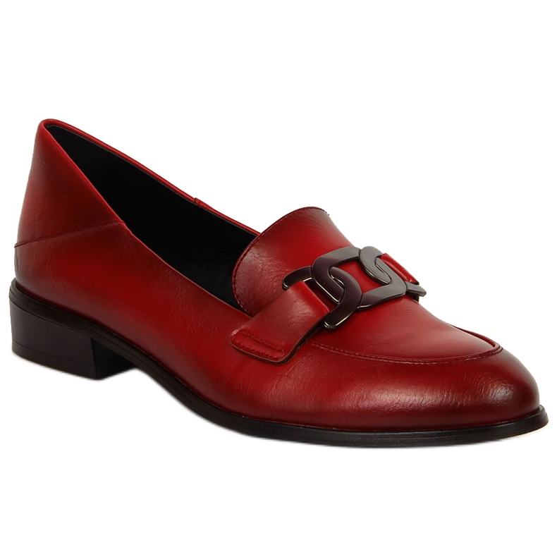 Sapatos femininos de salto alto com decoração bordô Vinceza vermelho
