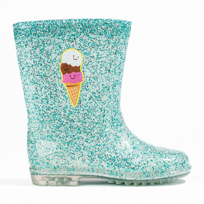 Botas de menina com brilho alto Shelovet menta verde