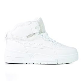 Sapatilhas Shelovet de mulher com cano alto branco Sapatilhas Shelovet de mulher com cano alto branco