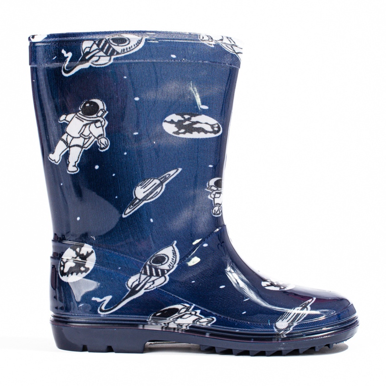Galochas de menino alto com o padrão Shelovet azul marinho