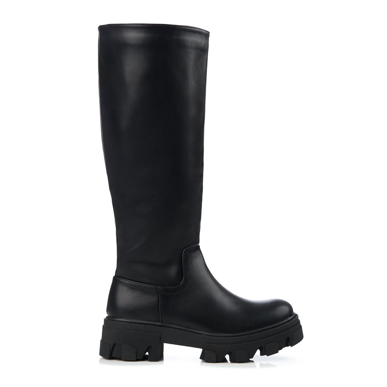 Botas femininas clássicas na plataforma Shelovet preto