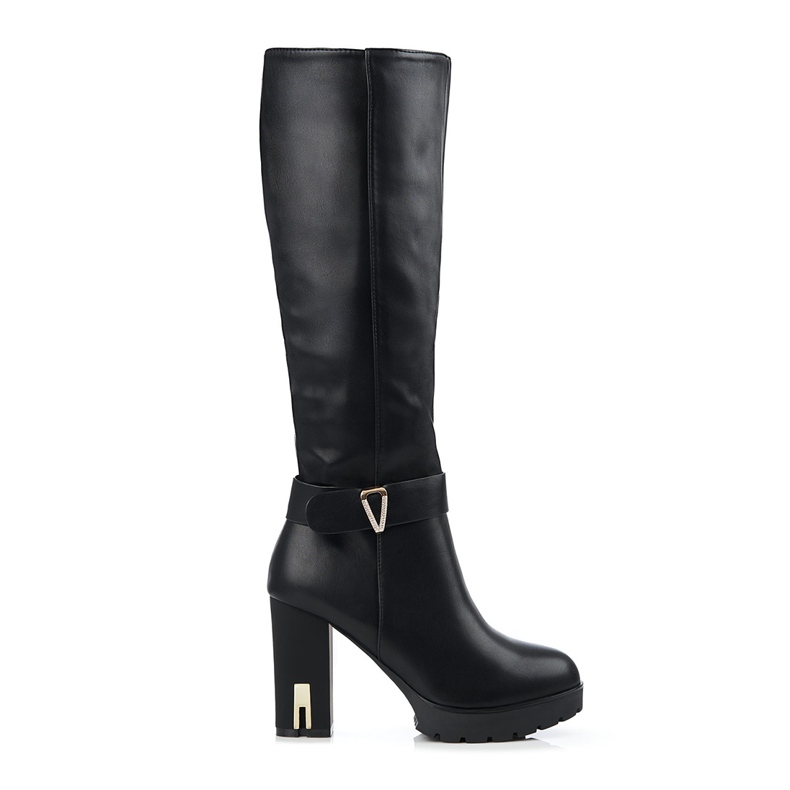 Botas femininas em um poste alto Shelovet preto