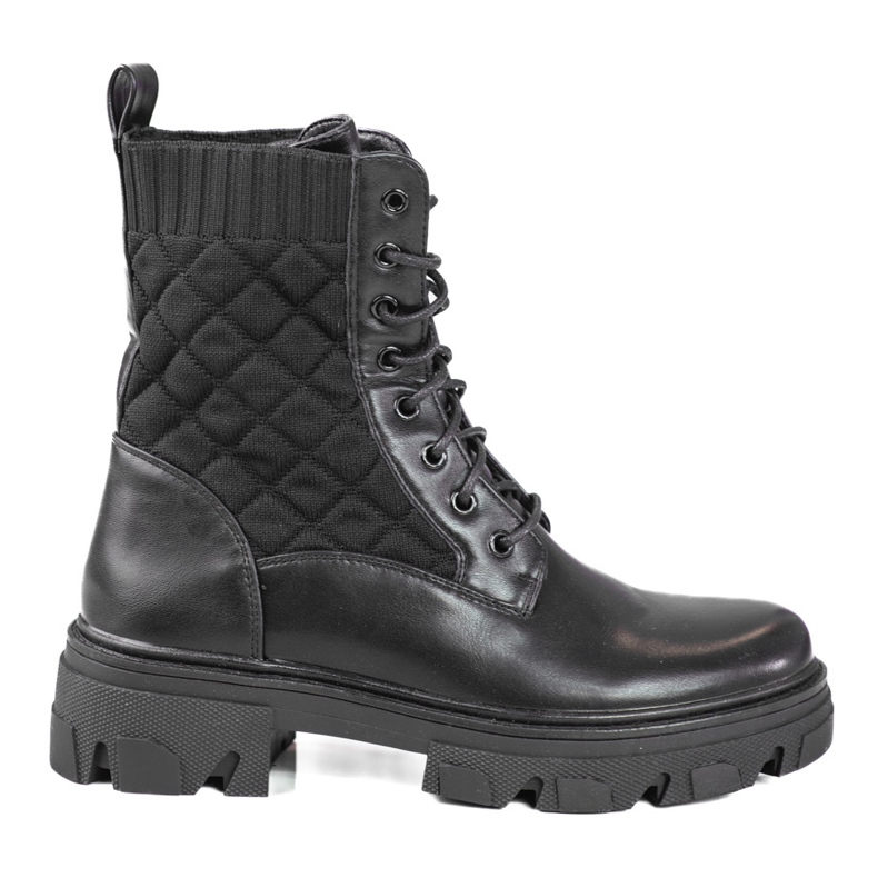 Bolsas femininas pretas acolchoadas com cordões Shelovet preto