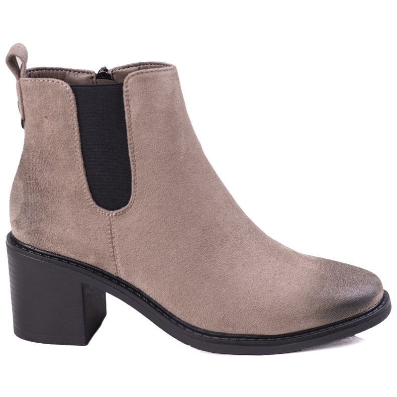 Botas Chelsea bege femininas no poste Shelovet