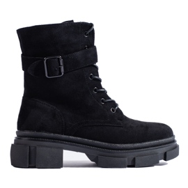 Bolsas femininas negras com sola grossa Shelovet preto